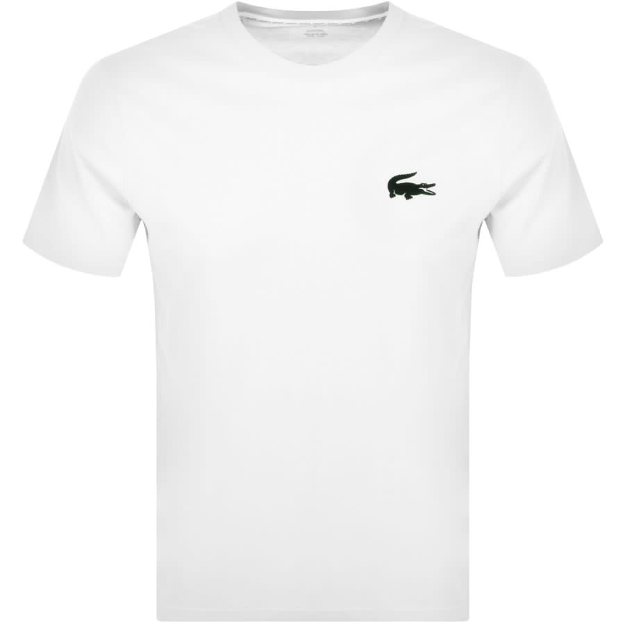 Lacoste white hot sale crocodile logo