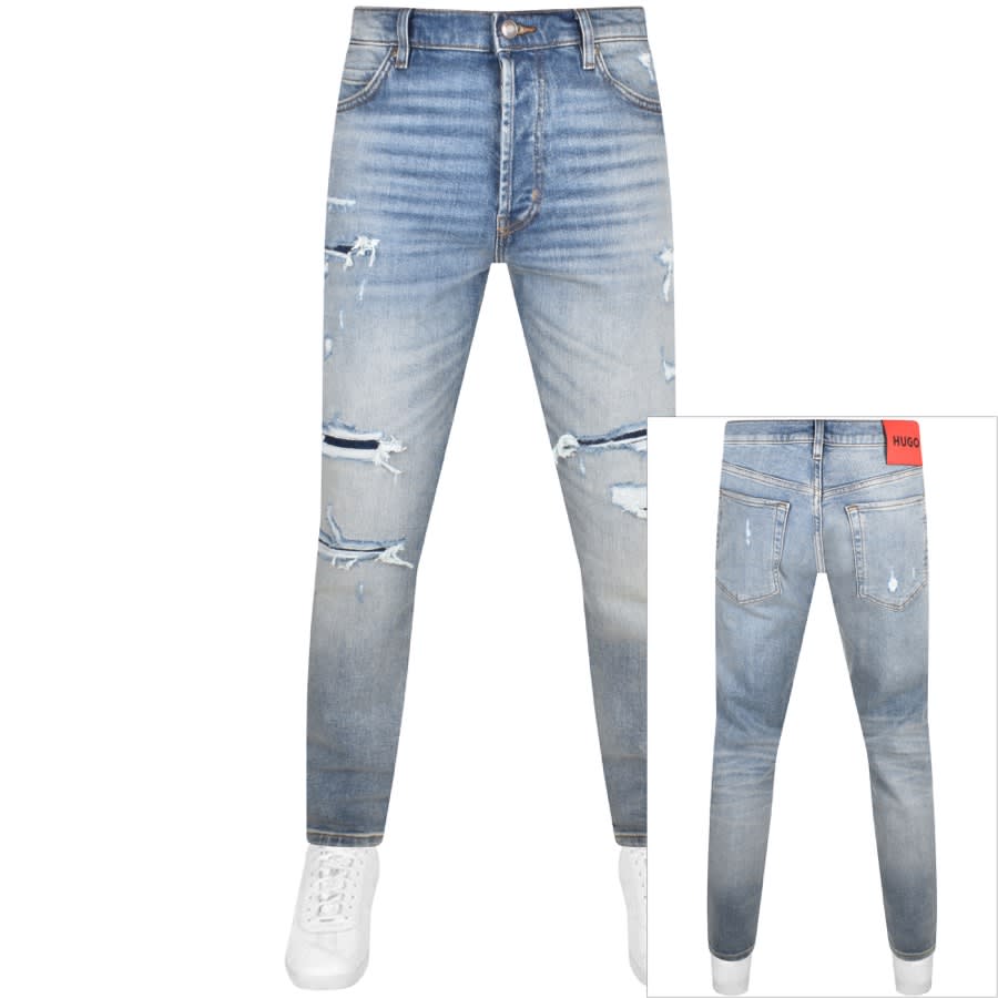 HUGO 634 Tapered Fit Jeans Blue | Mainline Menswear