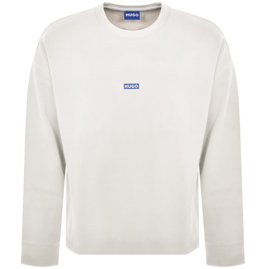 HUGO Blue Naviu Sweatshirt White Mainline Menswear United States