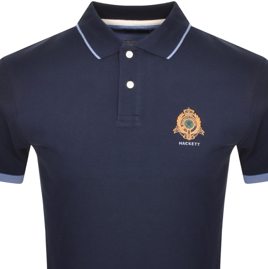 Hackett Logo Polo T Shirt in Navy Mainline Menswear Canada