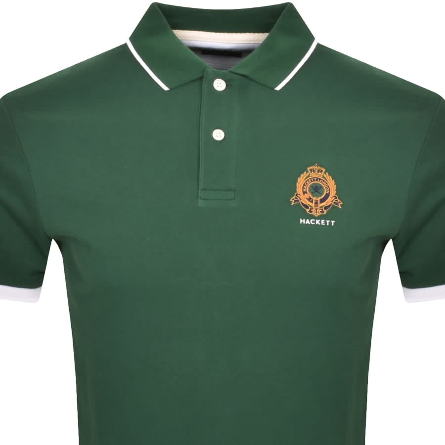 Hackett Logo Polo T Shirt in Green
