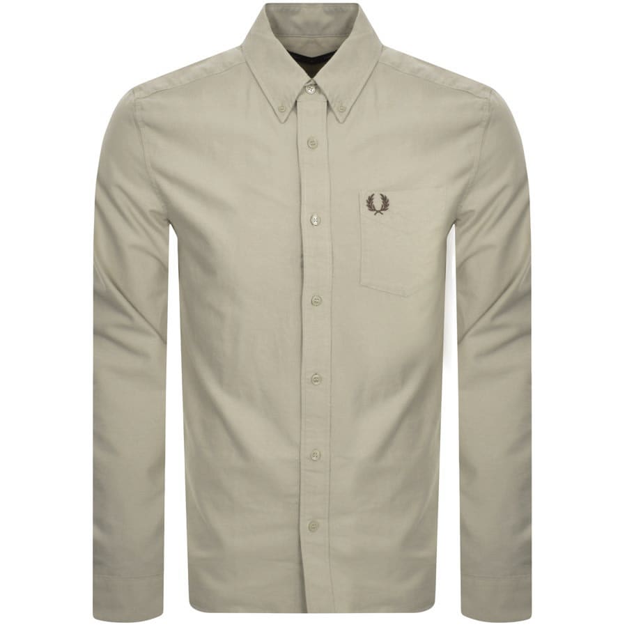 Fred Perry Oxford Long Sleeved Shirt GreyFred Perry Oxford Long Sleeved Shirt Grey Male XX Large