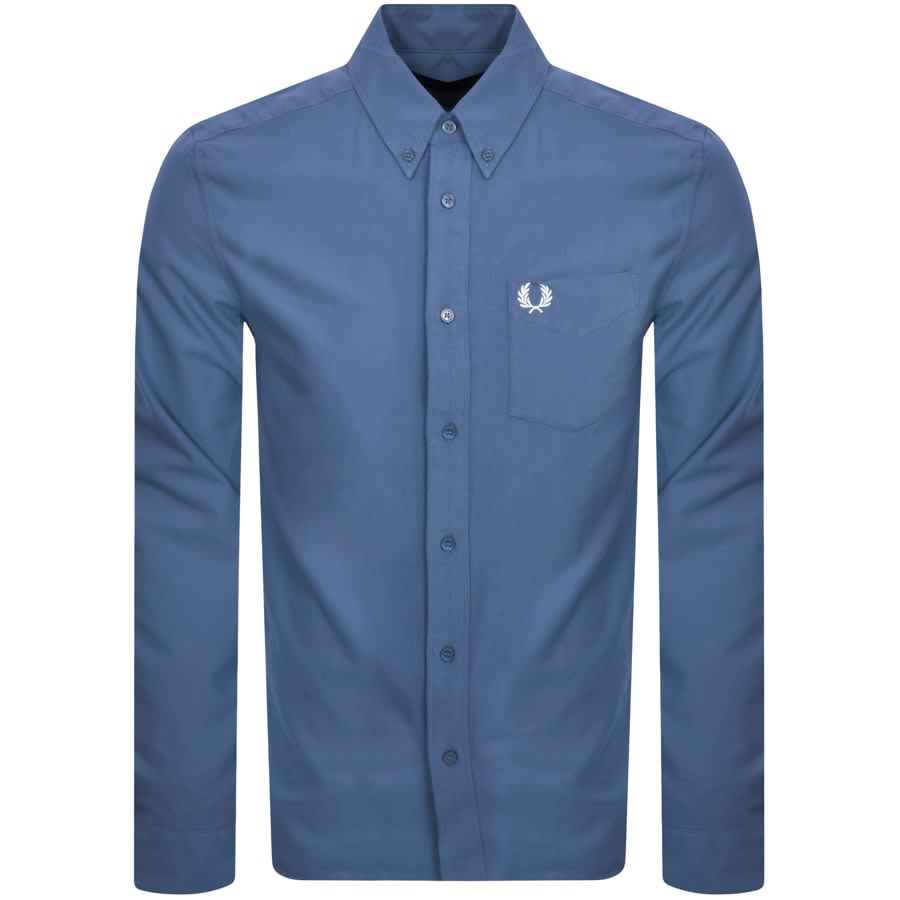 Fred Perry Oxford Long Sleeved Shirt Blue