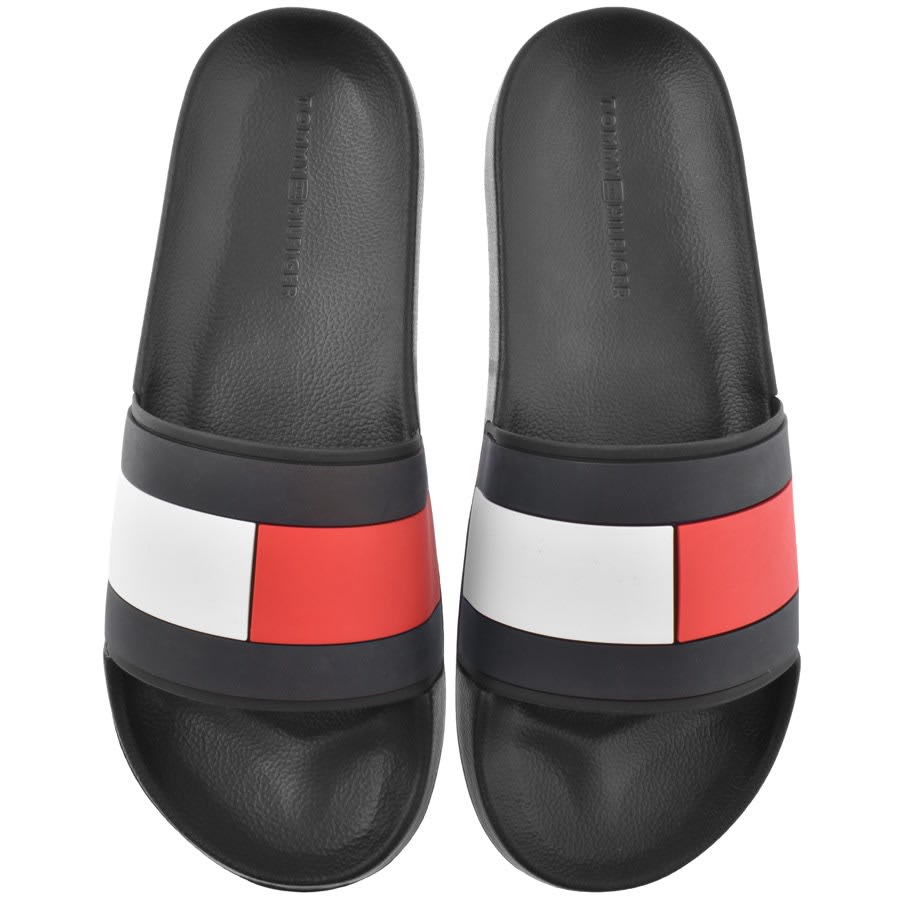 Black tommy hilfiger sliders hotsell