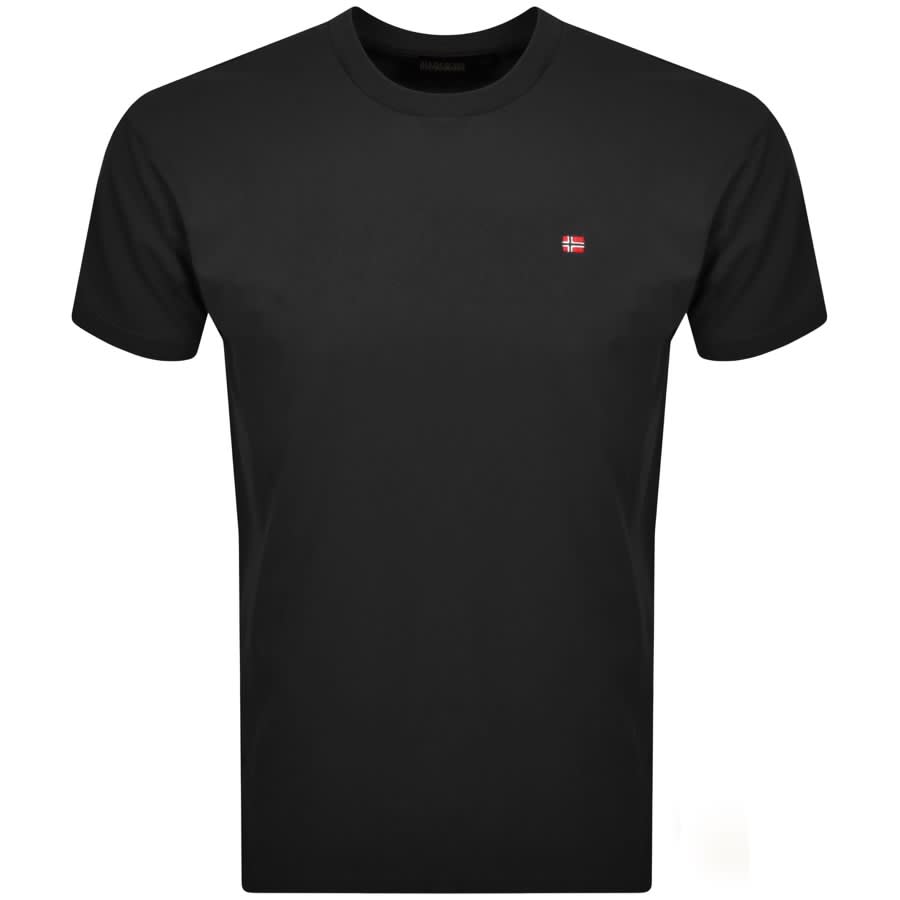 Napapijri Salis Logo T Shirt Black Mainline Menswear Denmark