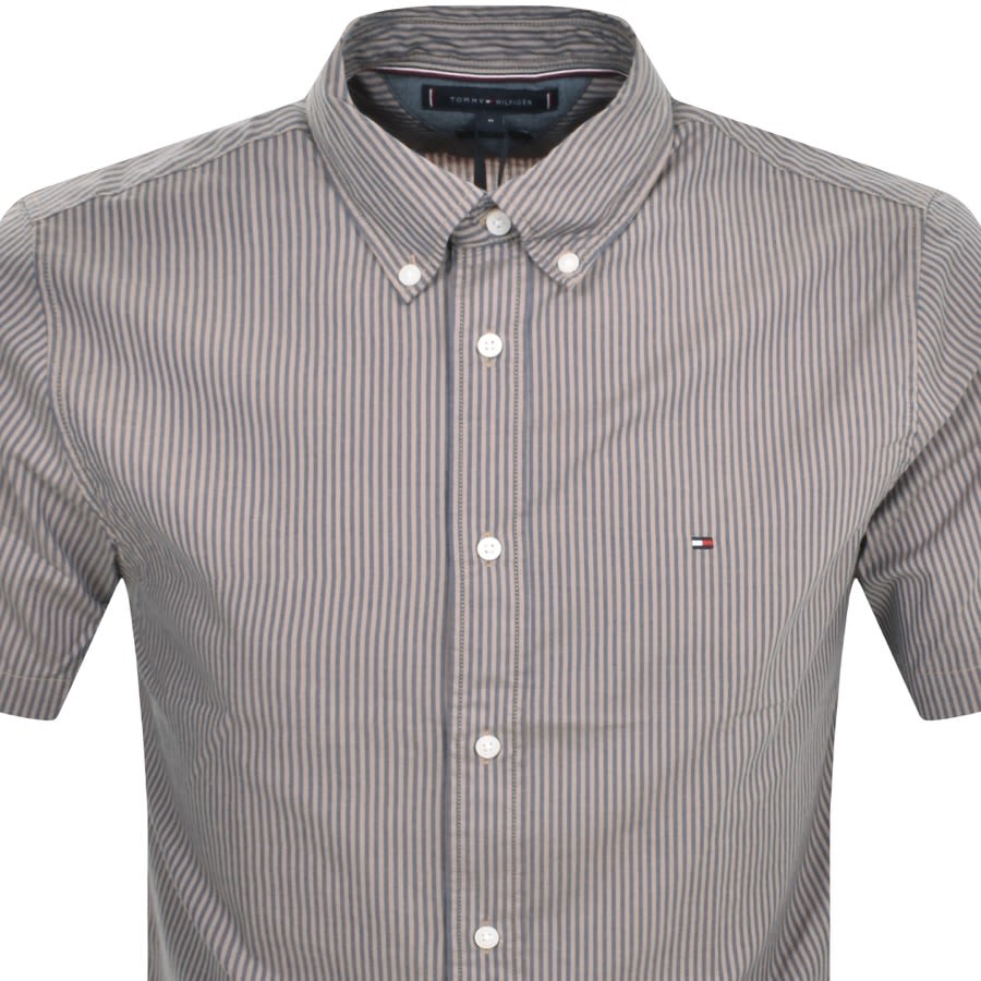 Tommy Hilfiger Short Sleeve Flex Poplin Shirt Blue