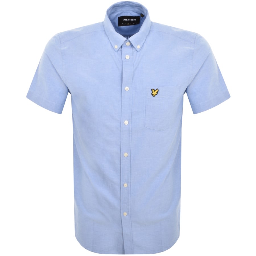 Lyle And Scott Short Sleeve Shirt Blue Mainline Menswear