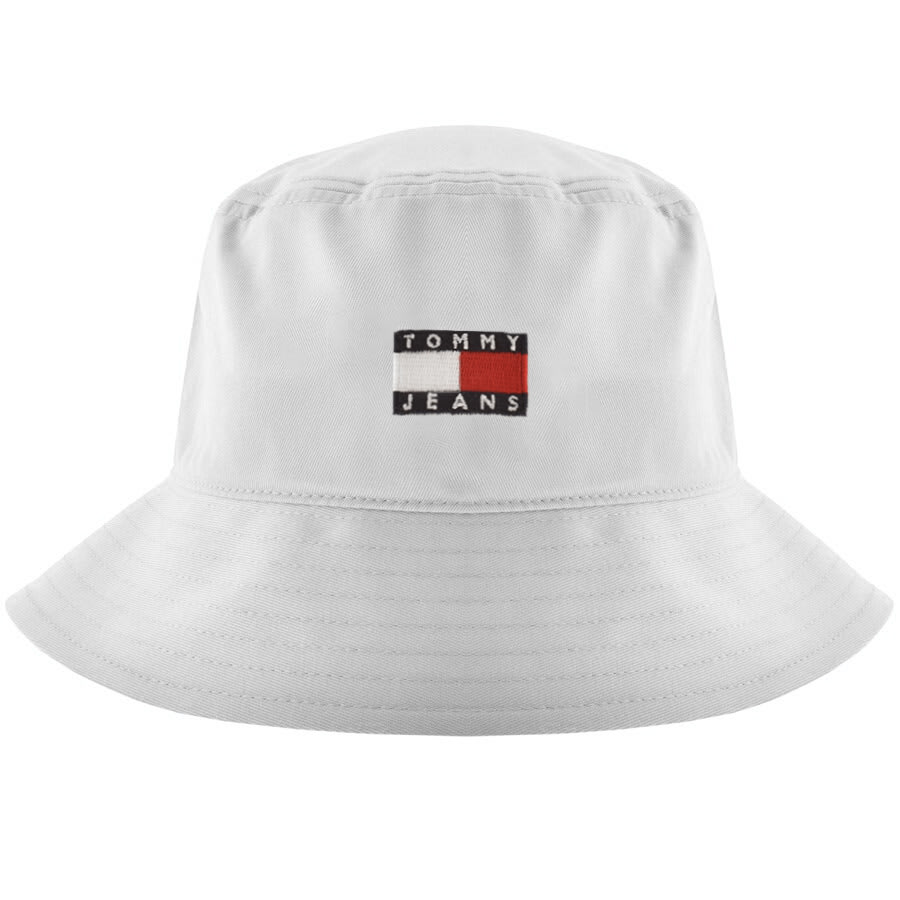 Tommy Jeans Flag Bucket Hat White
