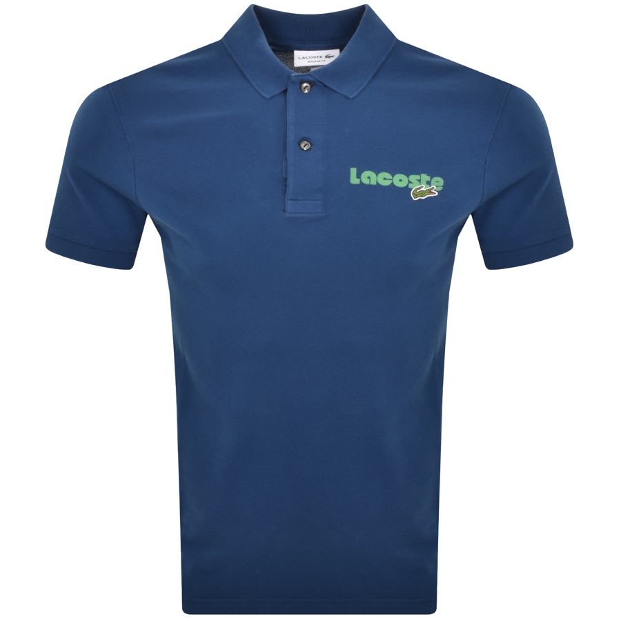 Lacoste Short Sleeved Polo T Shirt Blue Mainline Menswear Denmark
