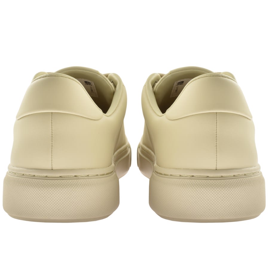Cream leather trainers deals