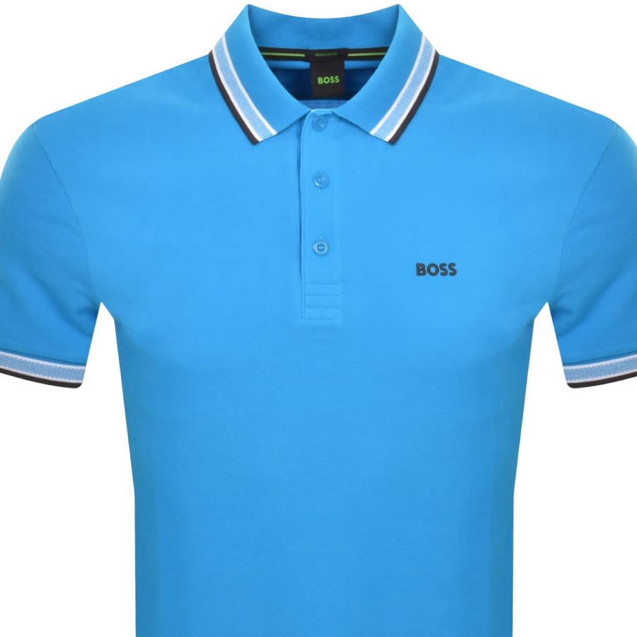 Boss athleisure paddy polo t shirt blue sale
