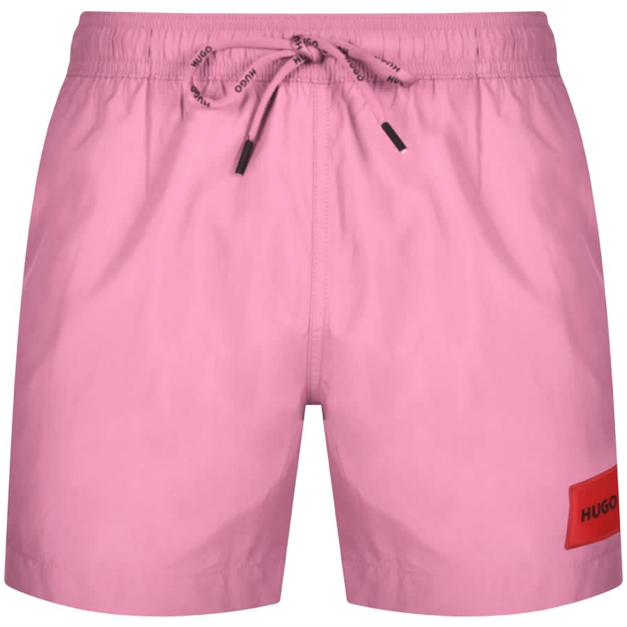HUGO Dominica Swim Shorts Pink Mainline Menswear