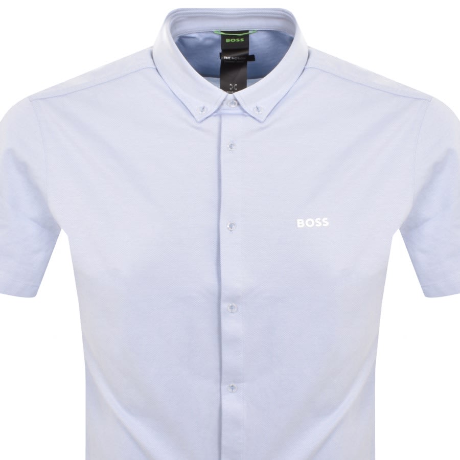 BOSS Motion Short Sleeve Shirt Blue Mainline Menswear