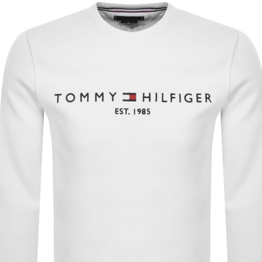 Tommy hilfiger logo print on sale sweatshirt