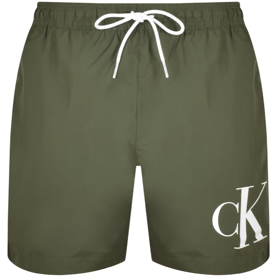 Green calvin klein swim shorts deals