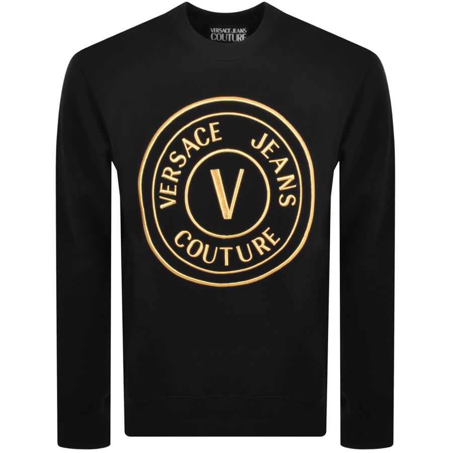 Black and gold versace sweatshirt top