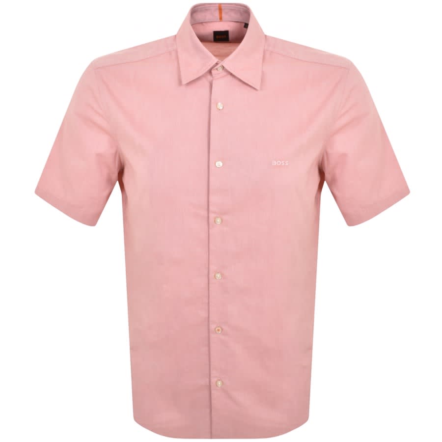 BOSS Rash 2 Short Sleeved Shirt Pink | Mainline Menswear
