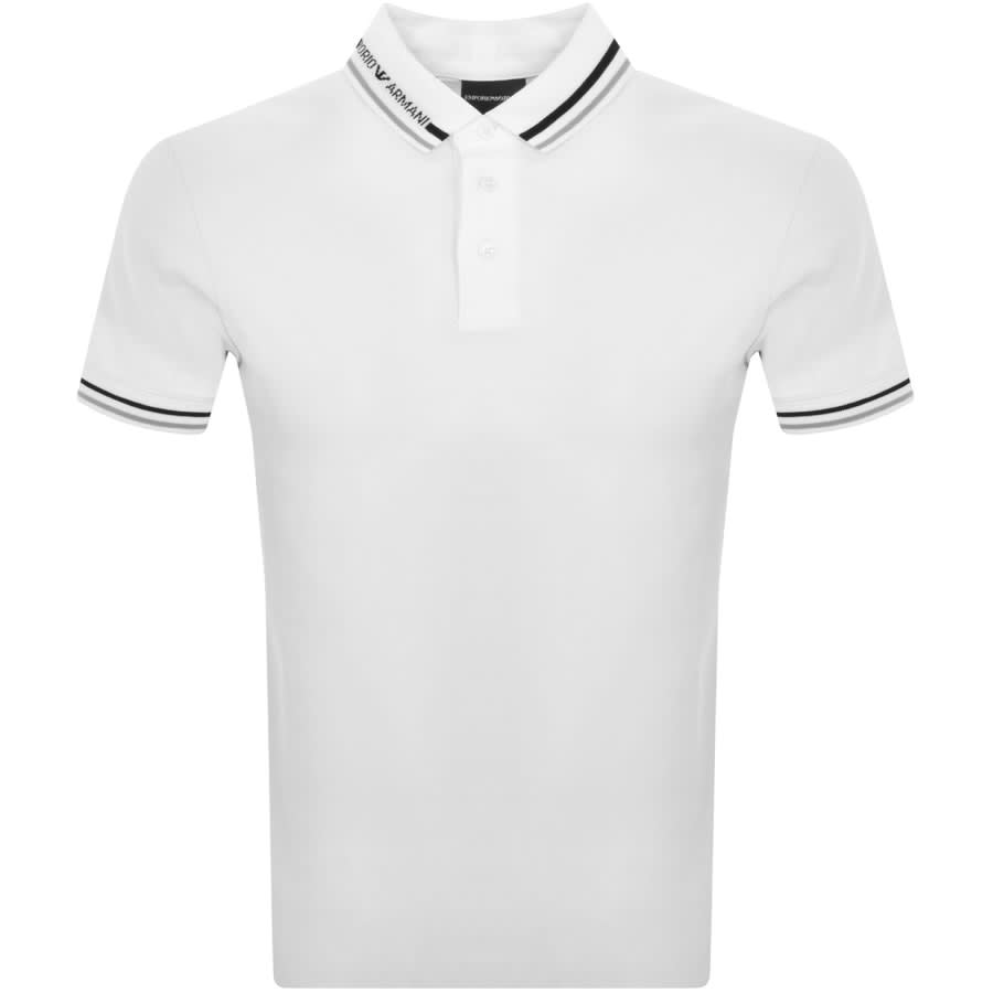 Emporio Armani Logo Polo T Shirt White Mainline Menswear