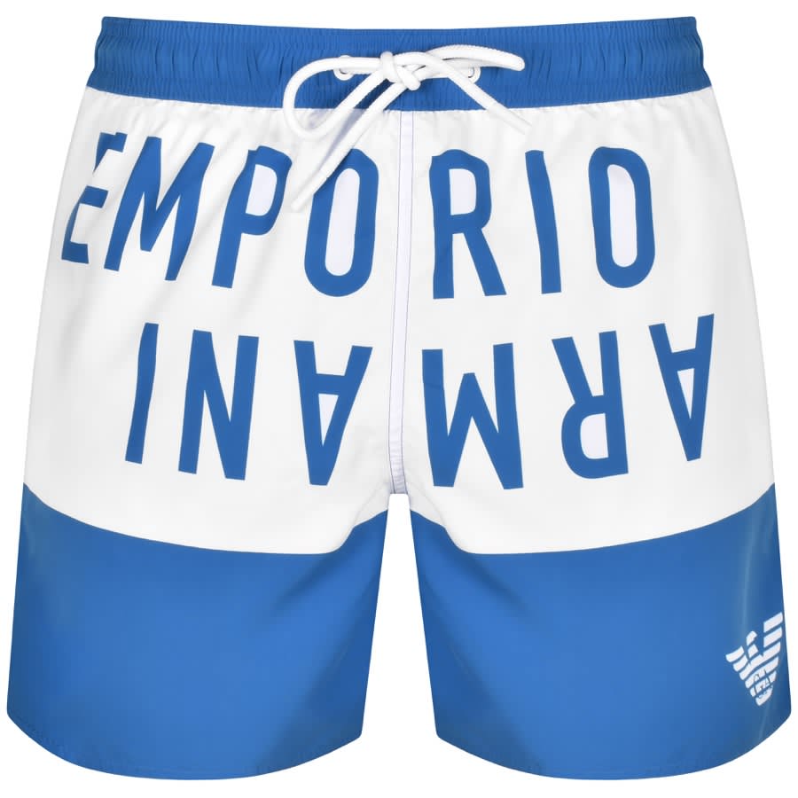 Blue armani shorts store