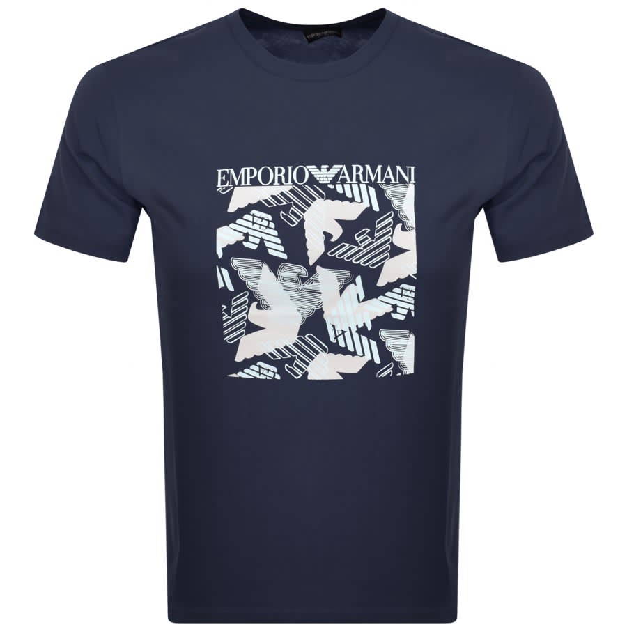 Emporio Armani Logo T Shirt Navy