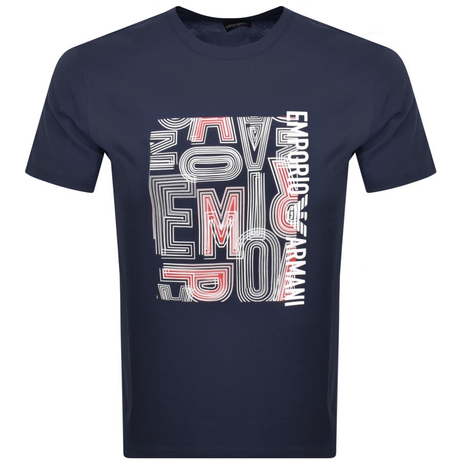 Armani navy t shirt best sale
