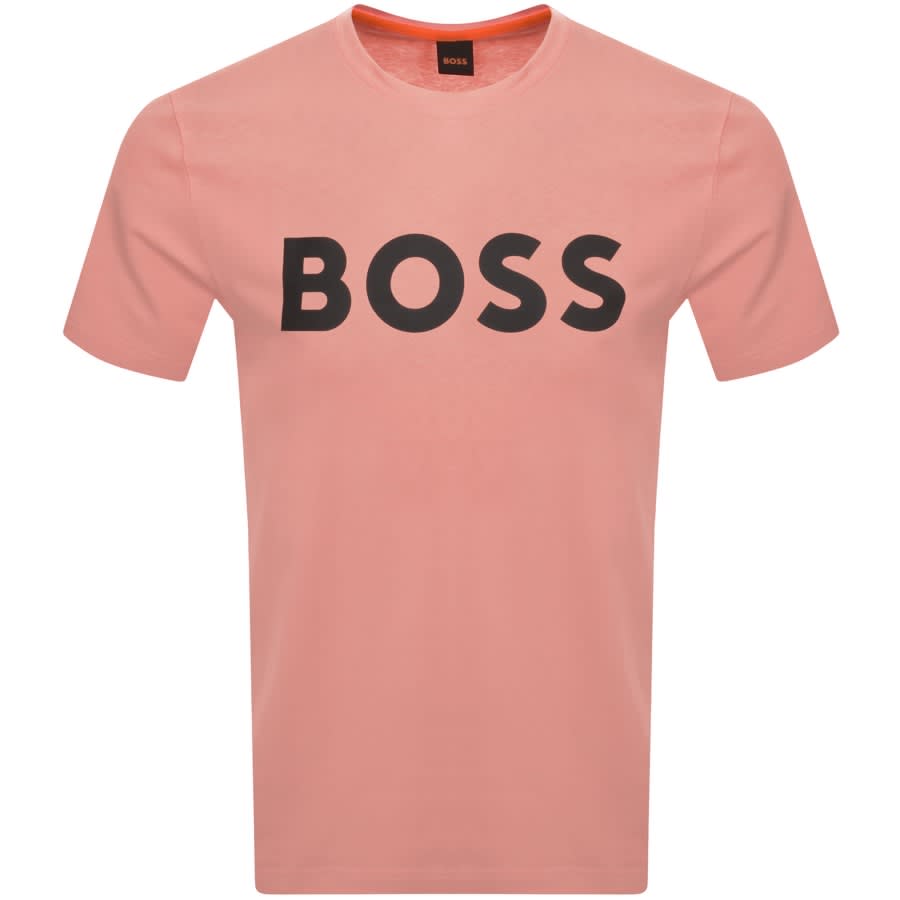 BOSS Thinking 1 Logo T Shirt Pink Mainline Menswear Canada