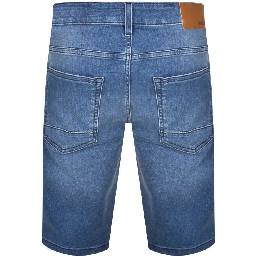 BOSS Delaware Slim Denim Shorts Blue
