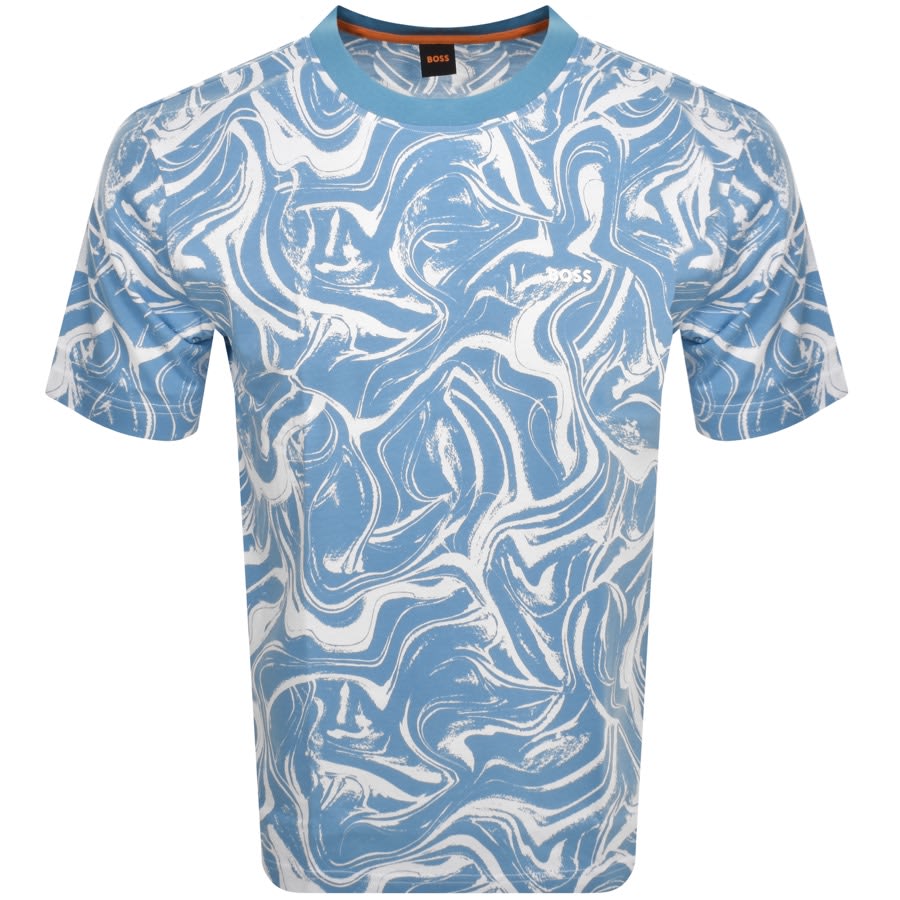 BOSS Ocean T Shirt Blue Mainline Menswear Australia