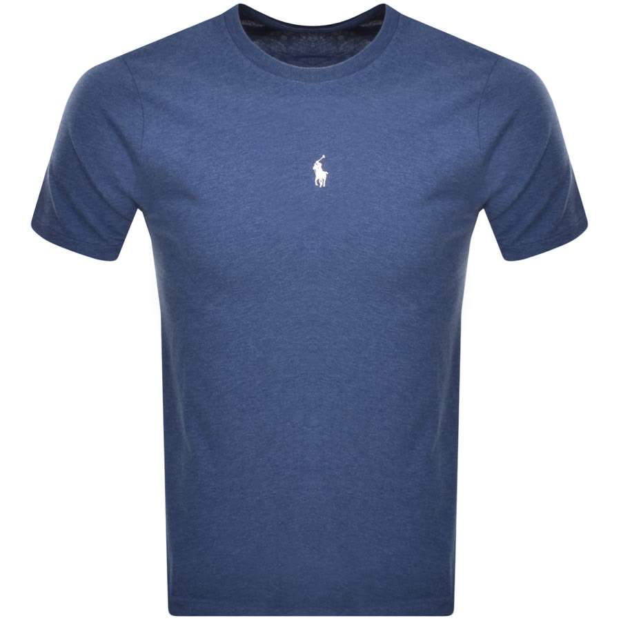 Ralph Lauren Crew Neck Logo T Shirt Blue Mainline Menswear Ireland