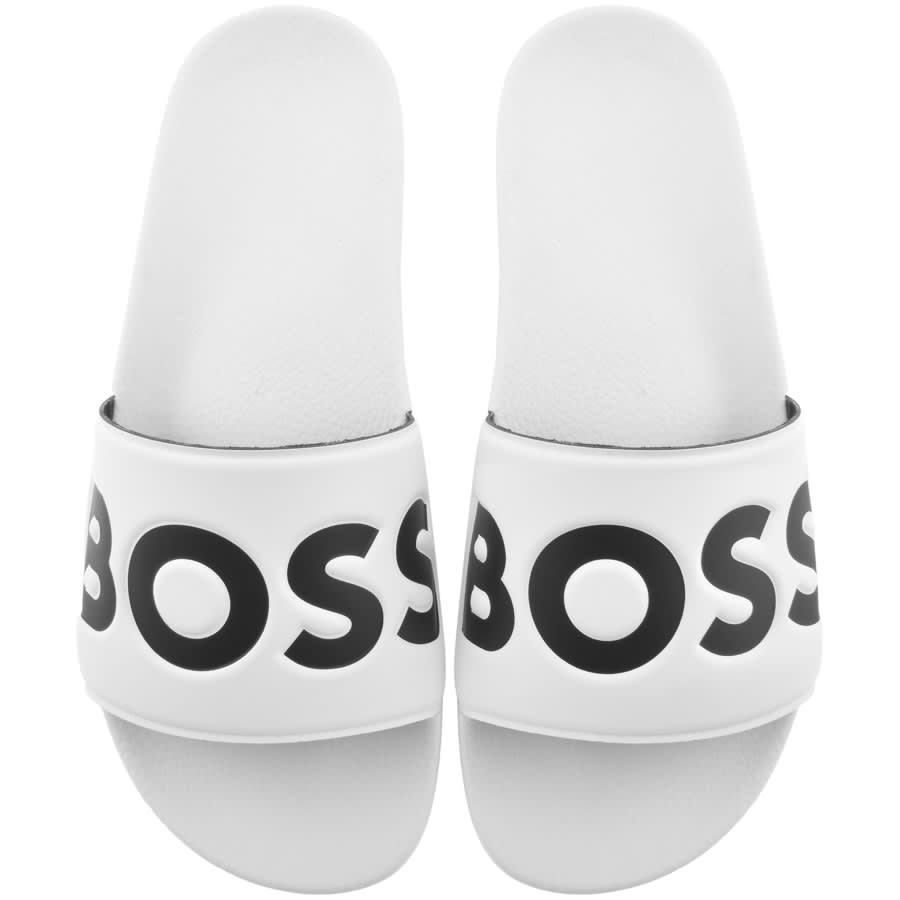 White hugo boss sliders discount