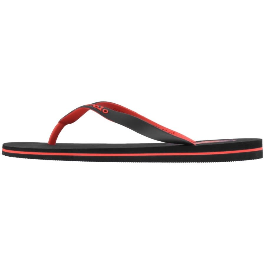 Ralph Lauren Bolt Flip Flops Black