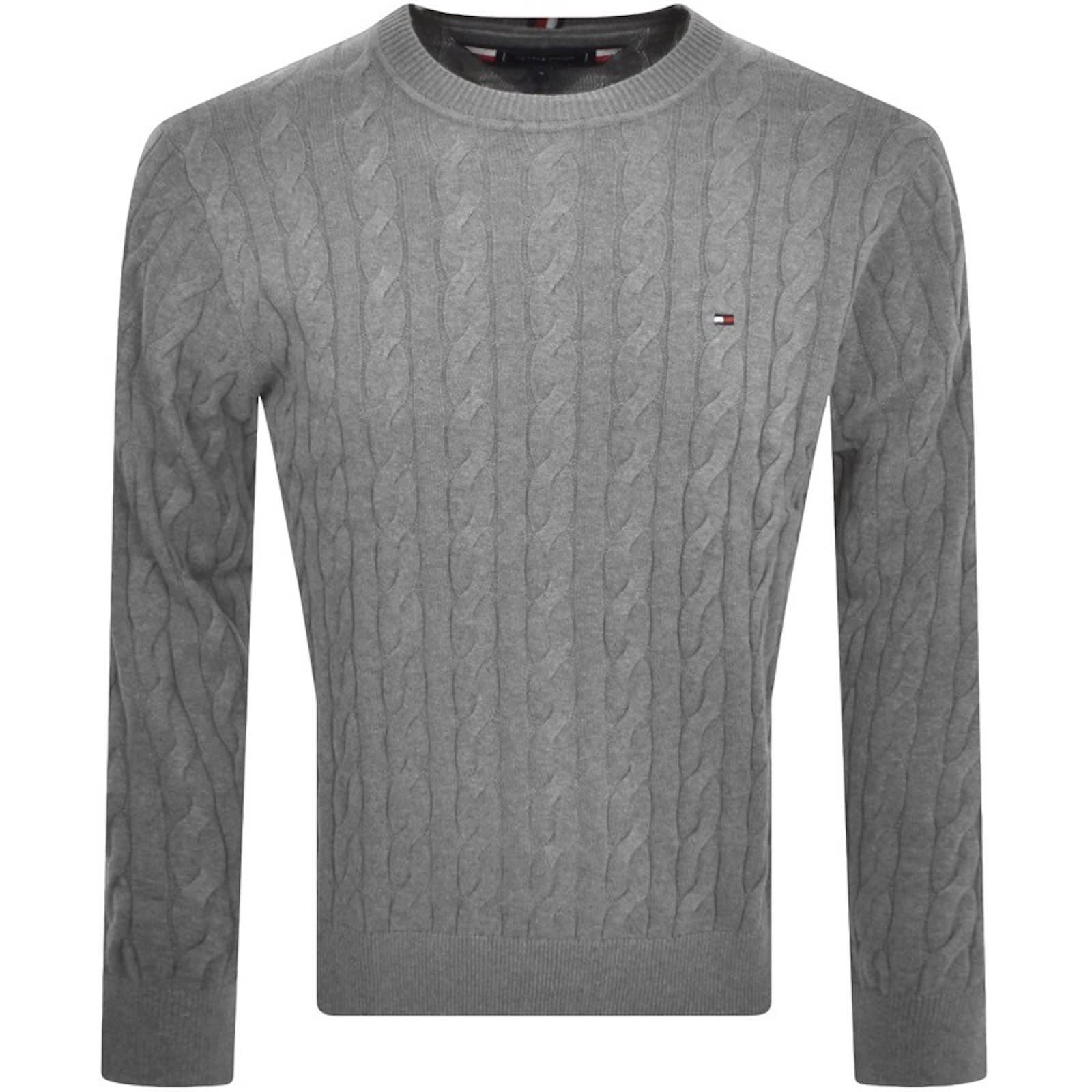 Tommy Hilfiger Cable Knit Jumper Grey