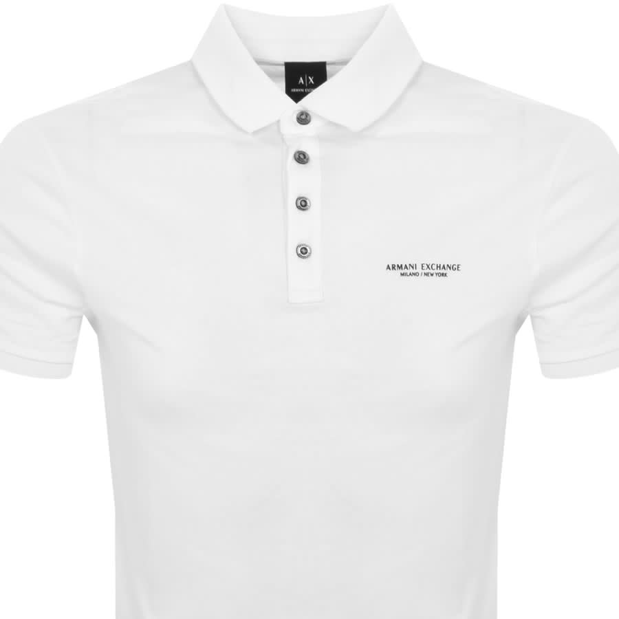 Armani Exchange Logo Polo T Shirt White