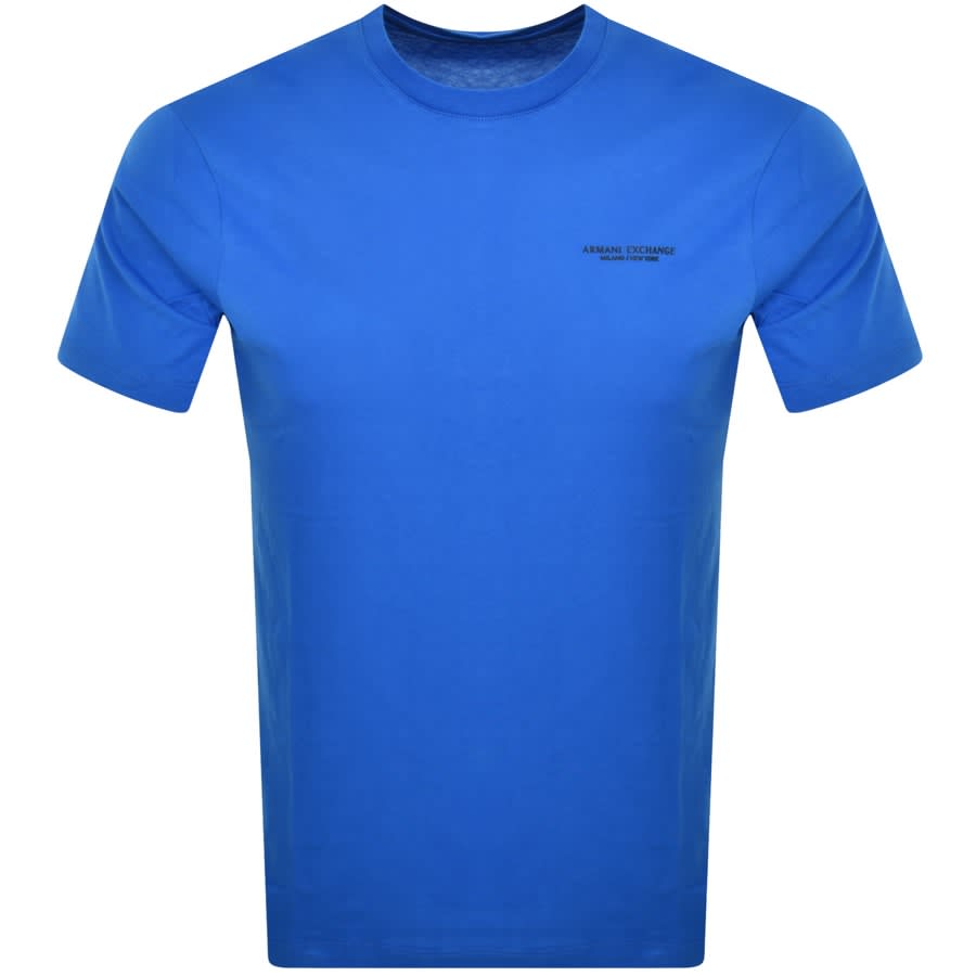 Armani exchange blue t shirt sales