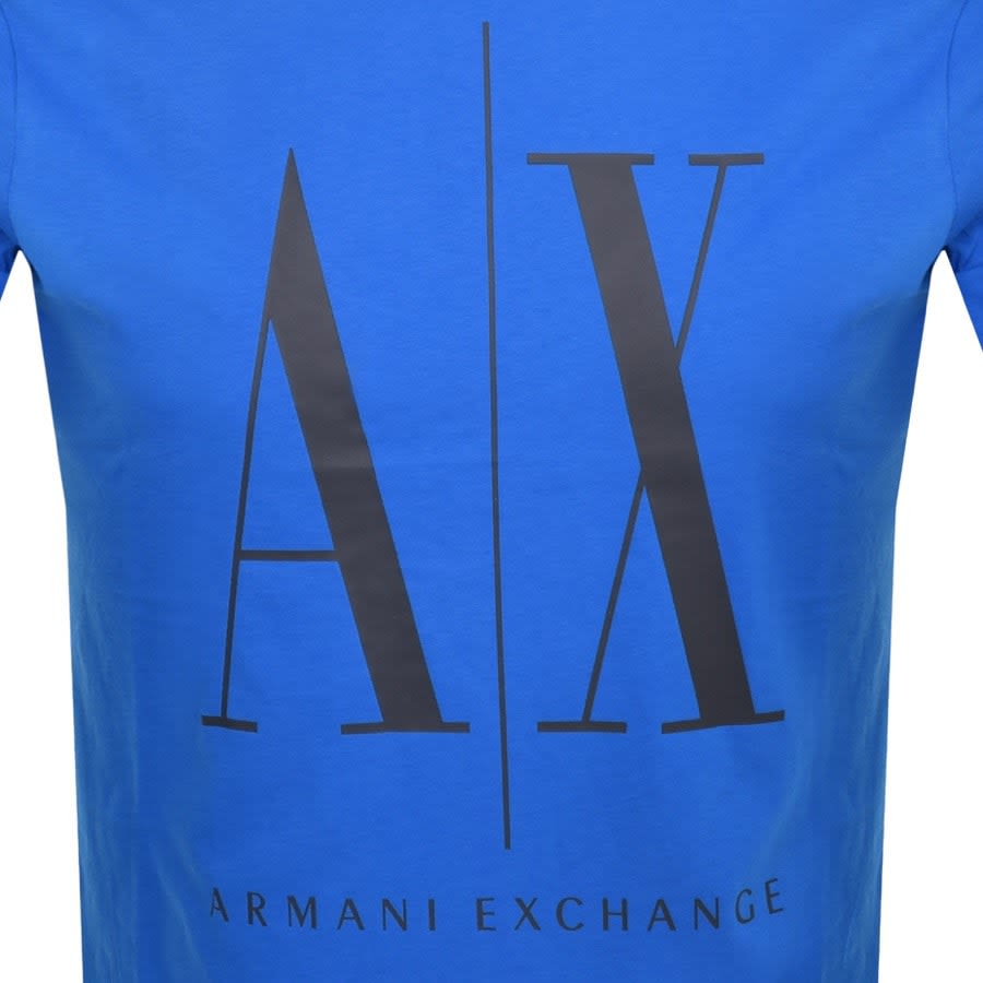 Armani Exchange Crew Neck Logo T Shirt Blue