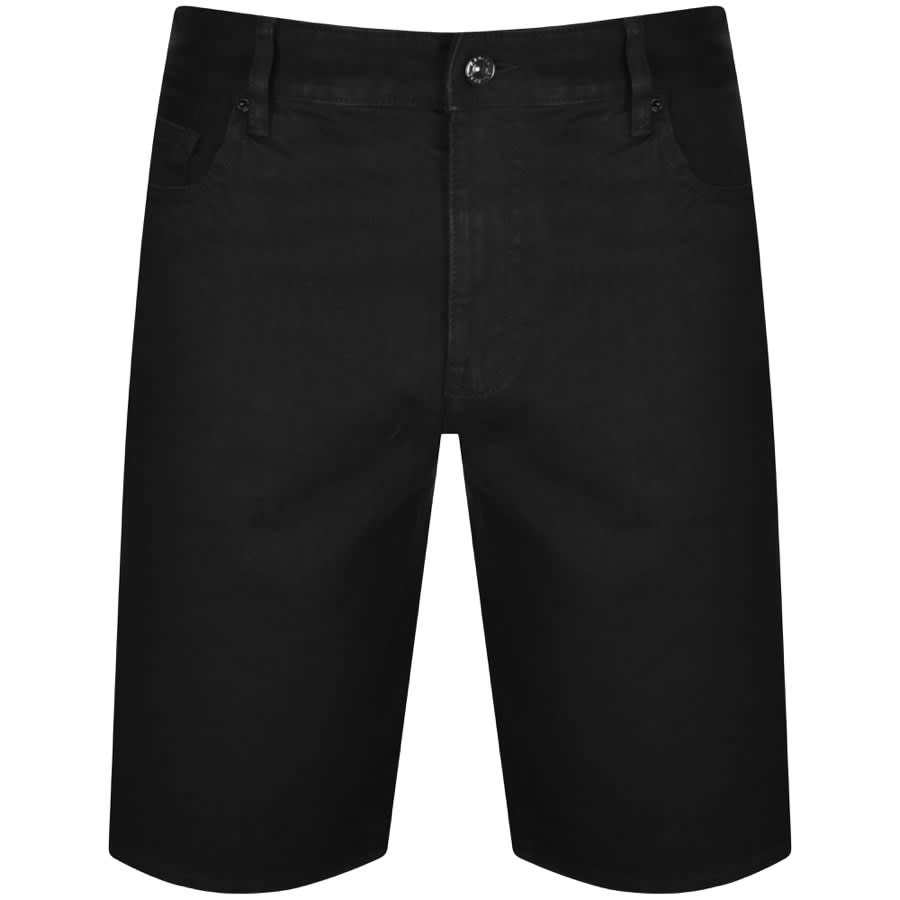 Mens black skinny denim shorts online