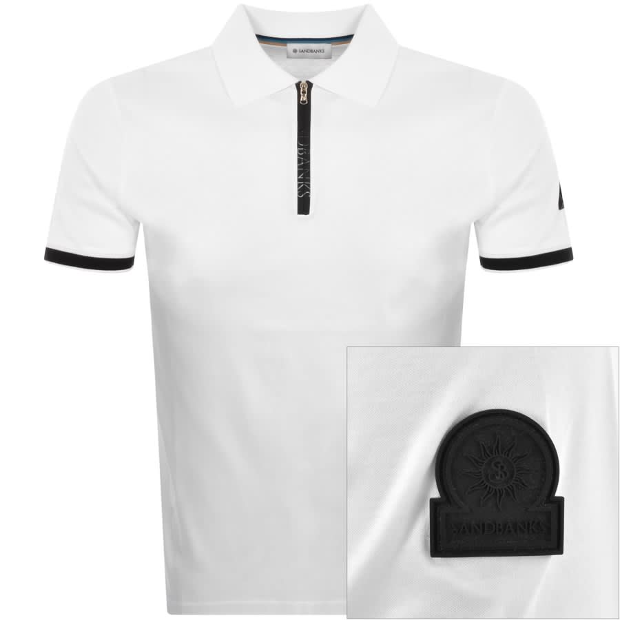 White zip polo hot sale