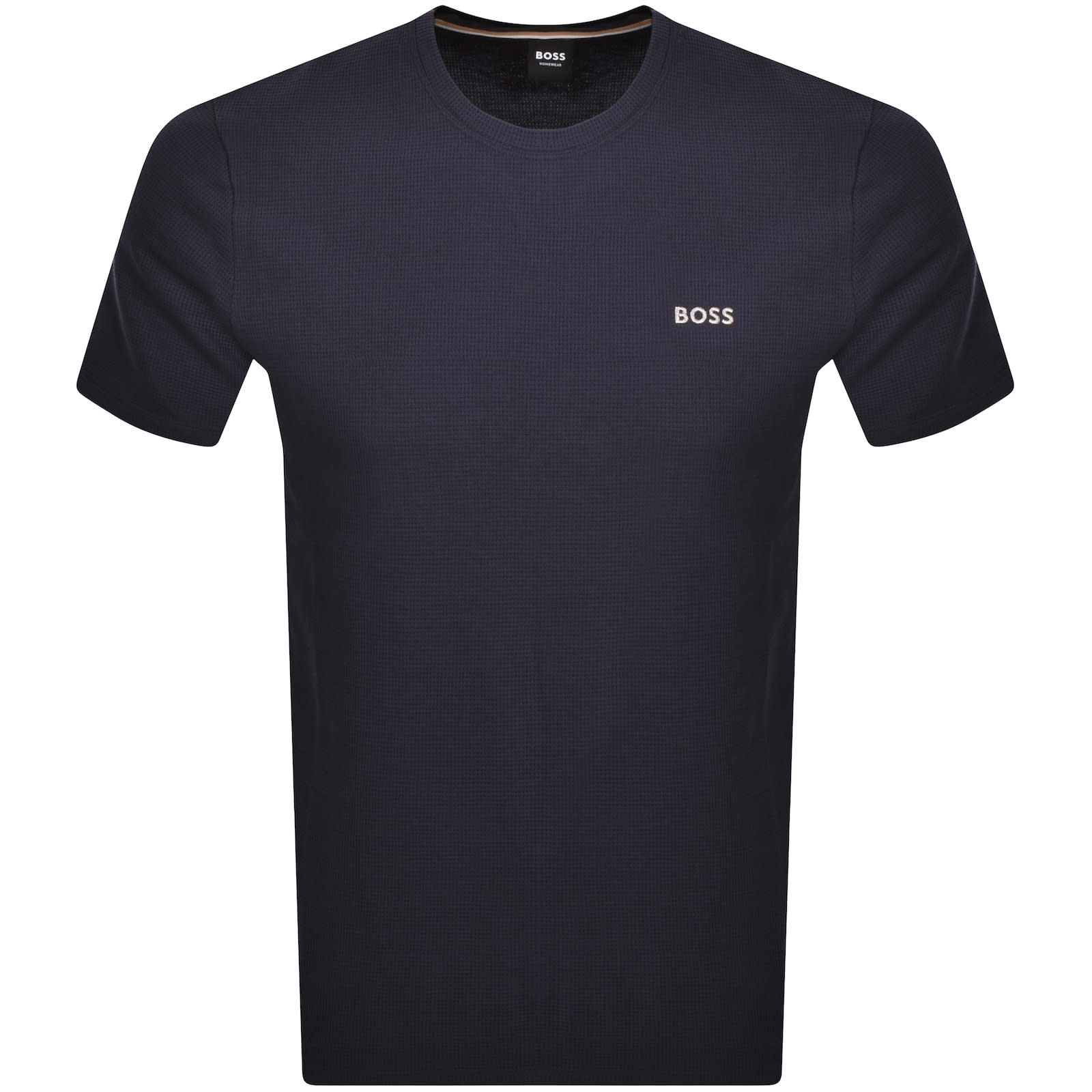 BOSS Waffle T Shirt Navy | Mainline Menswear