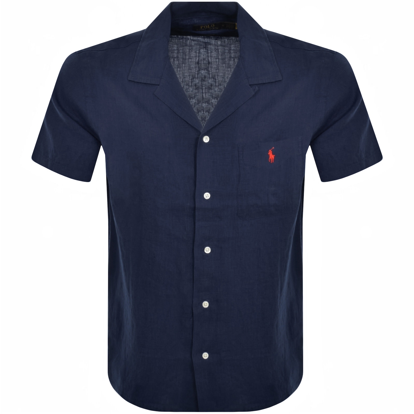 Ralph Lauren Short Sleeve Linen Shirt Navy Mainline Menswear Canada