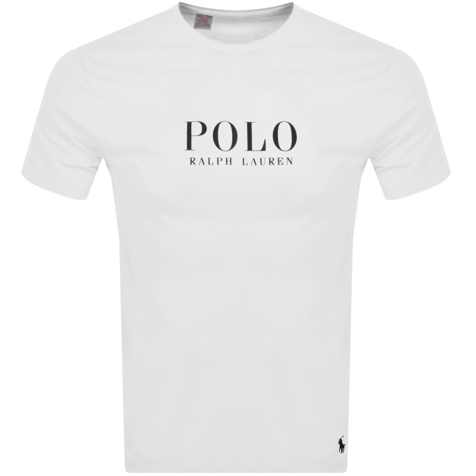 Ralph Lauren Logo Crew Neck T Shirt White | Mainline Menswear