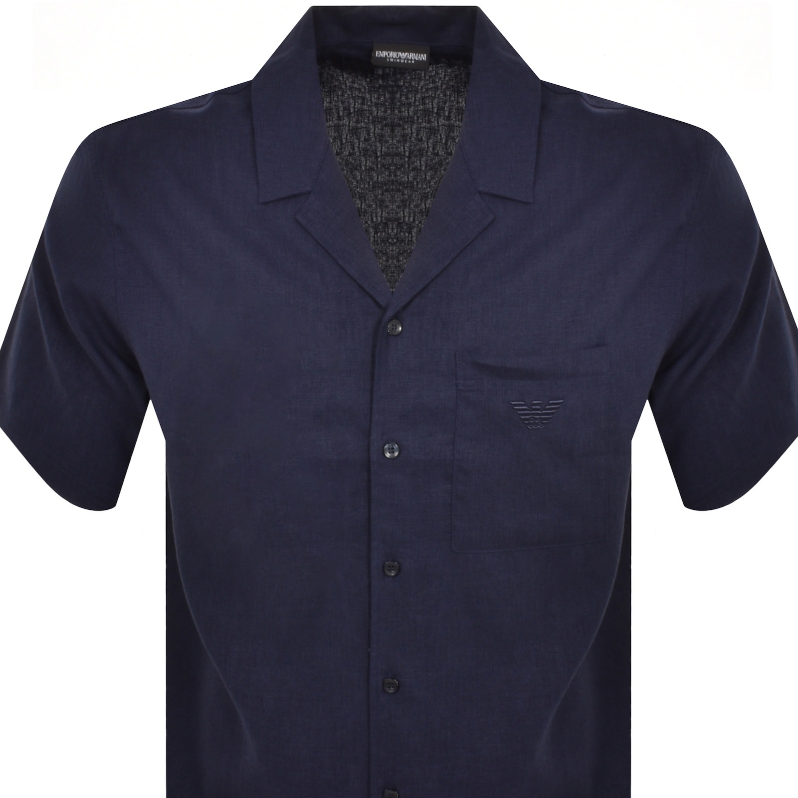 Emporio Armani Short Sleeved Shirt Navy male Small