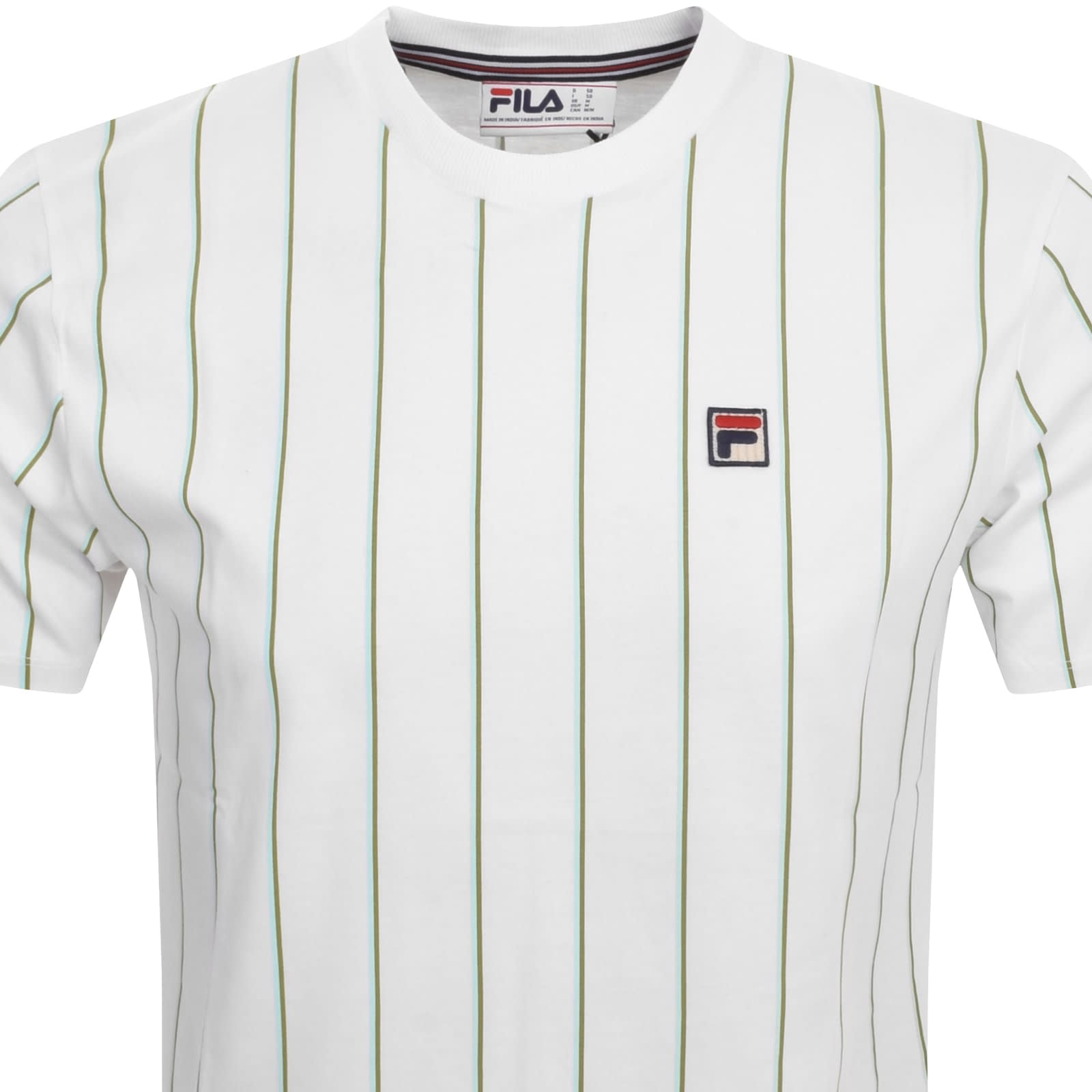 Fila Vintage Pin Striped T Shirt White Mainline Menswear Canada
