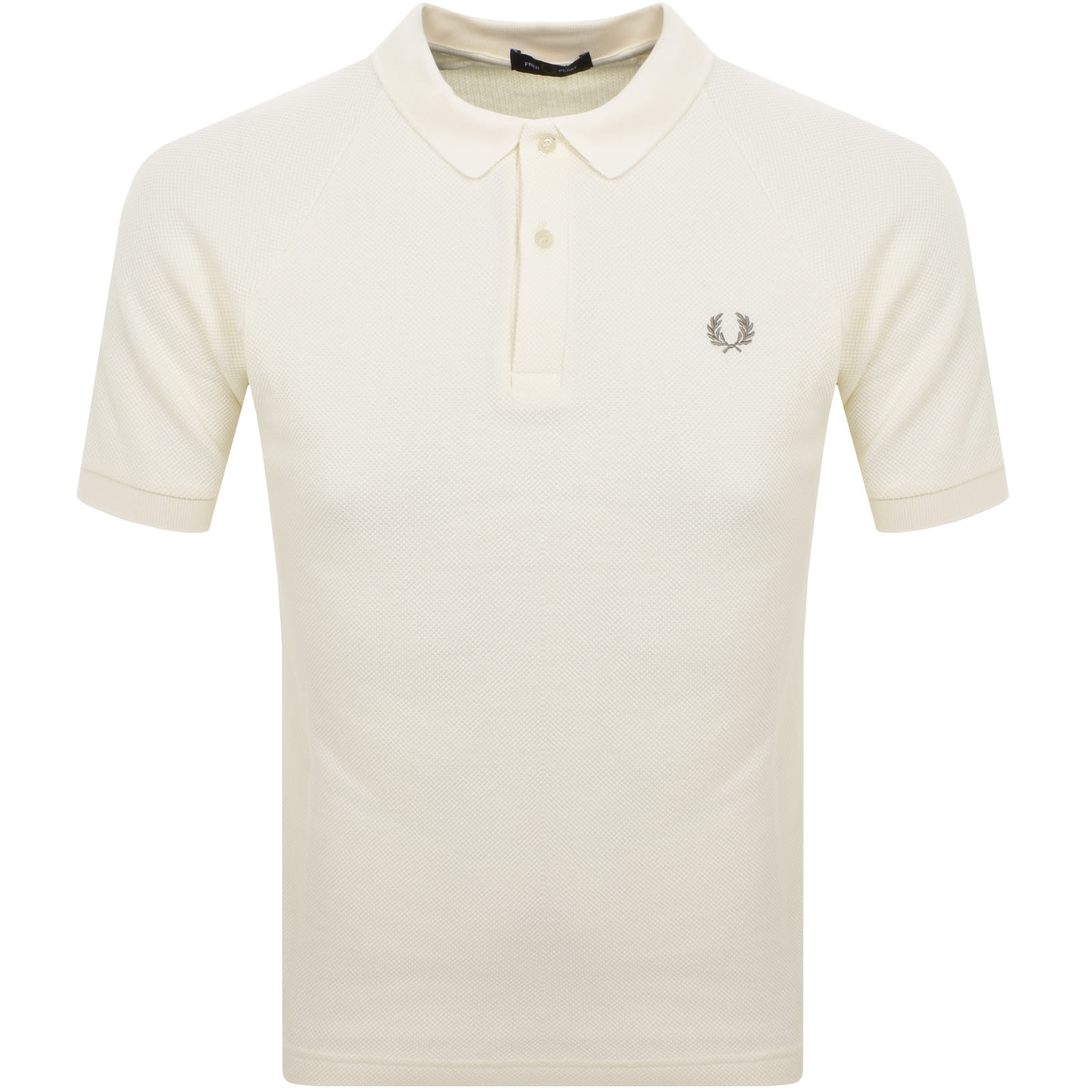 Fred Perry Rib Panel Polo T Shirt Cream