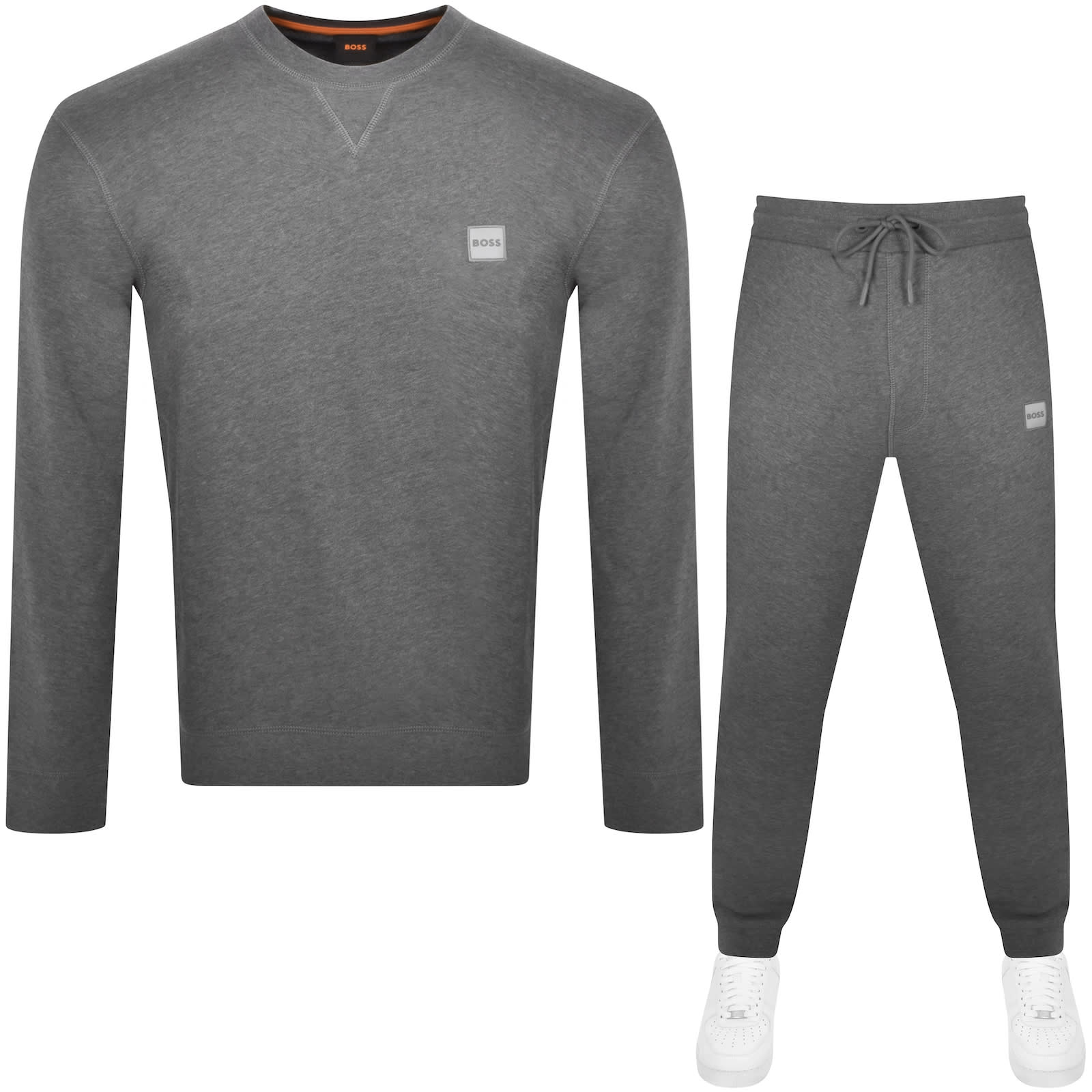 Boss tracksuit grey new arrivals