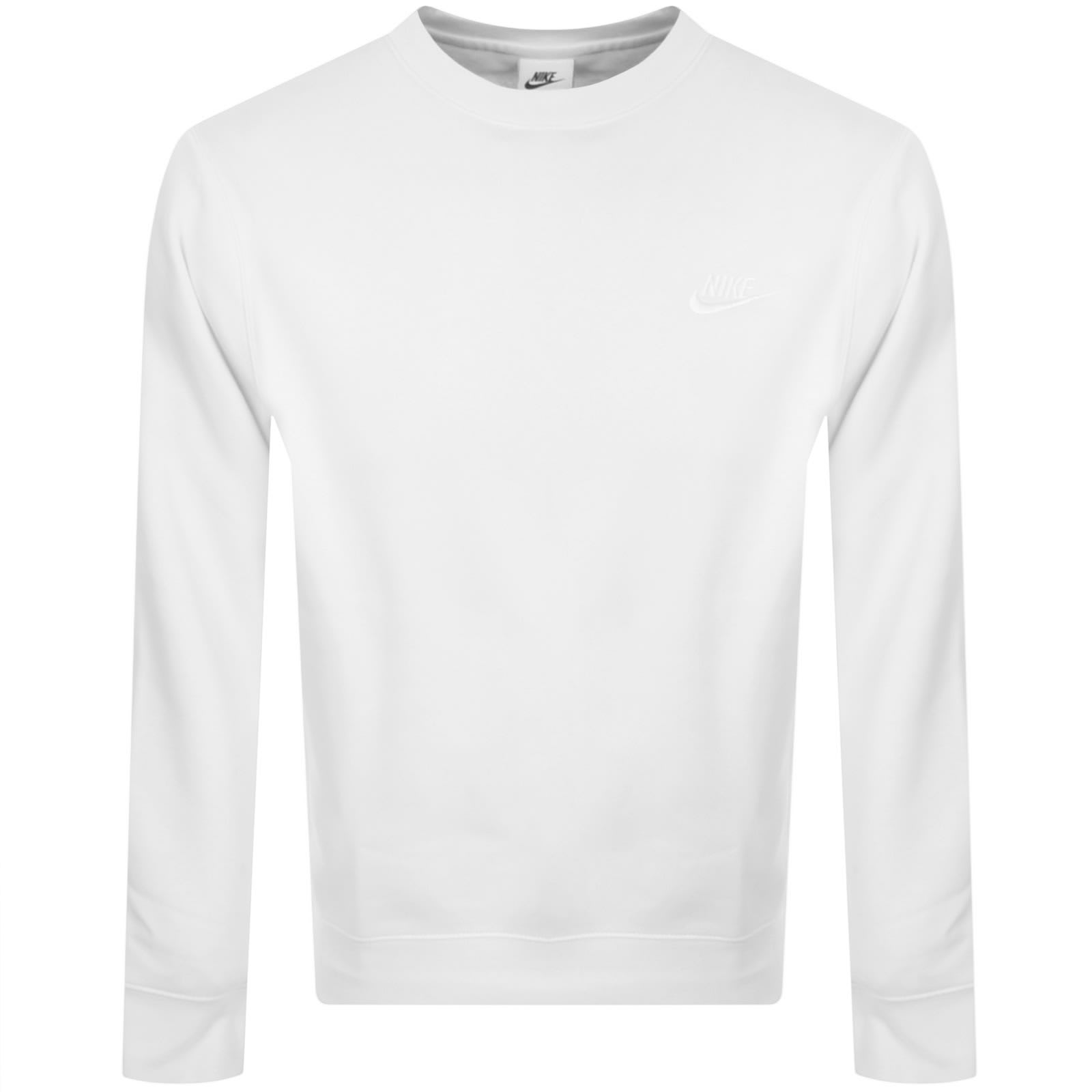 Nike Crew Neck Club Sweatshirt White Mainline Menswear Denmark