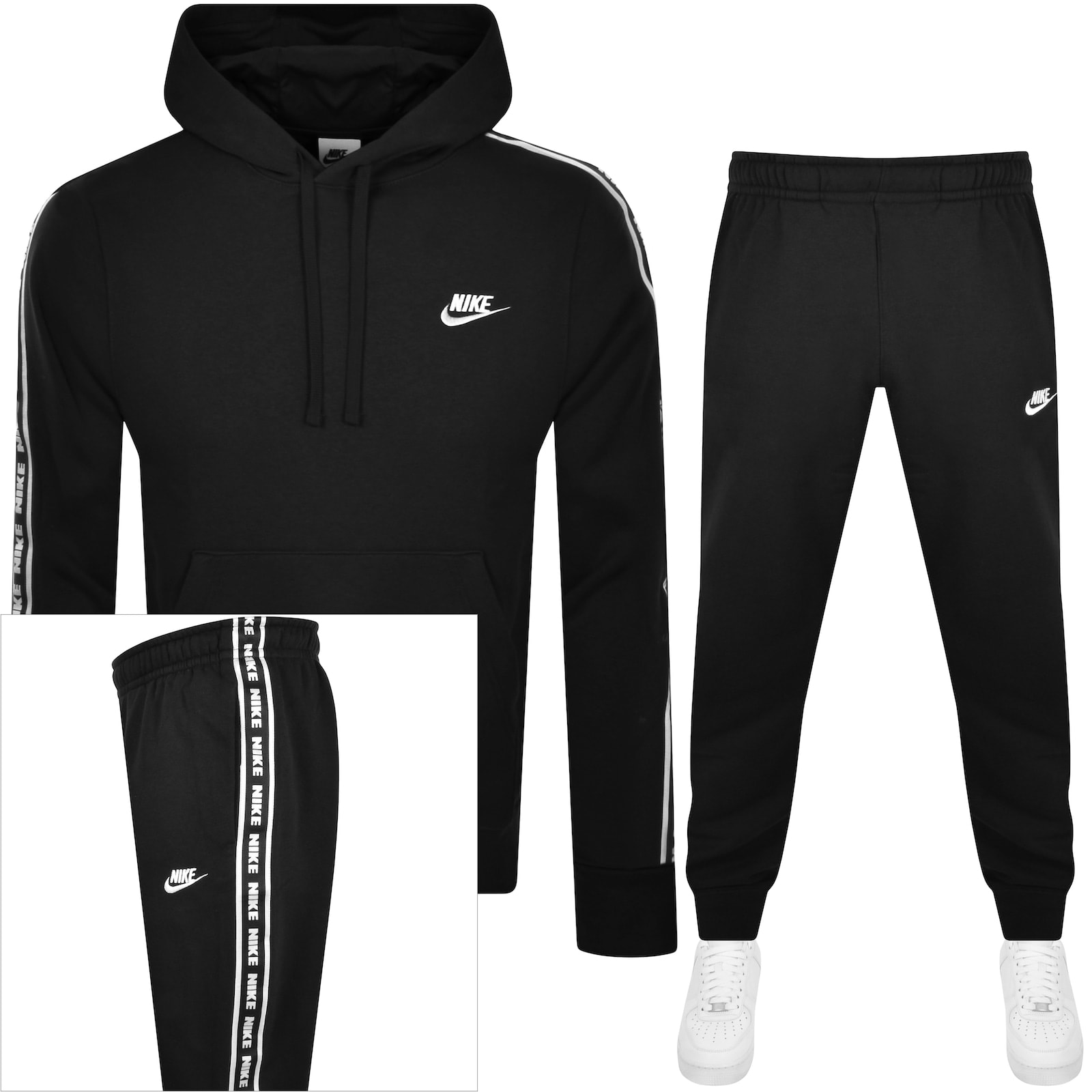Nike Standard Fit Logo Tracksuit Black | Mainline Menswear