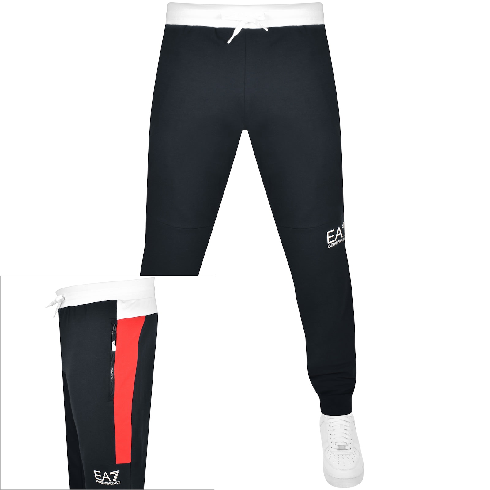 Ea7 navy joggers discount