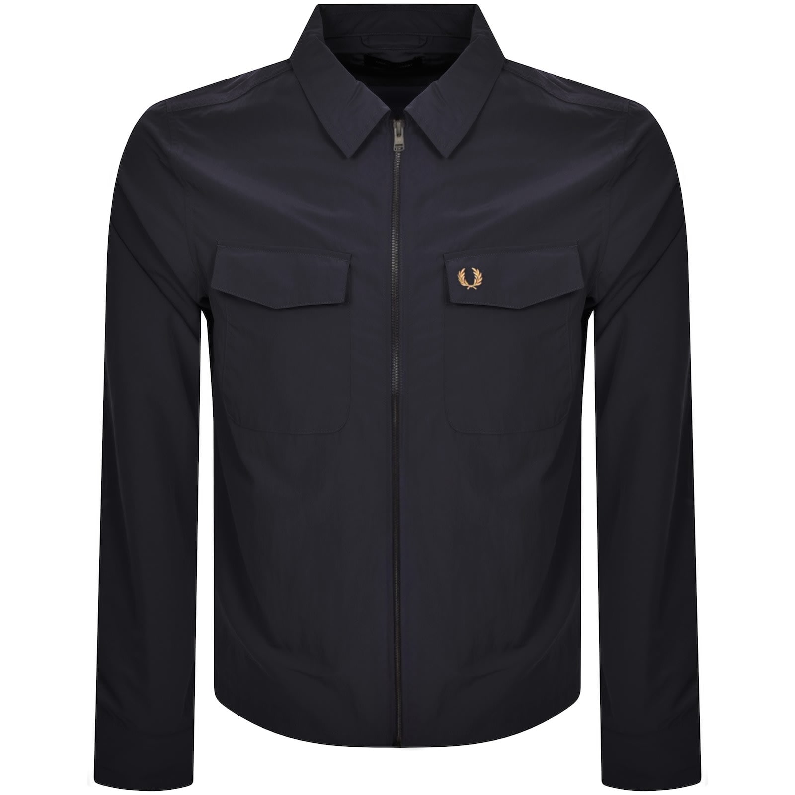 Fred Perry Zip Overshirt Navy Mainline Menswear