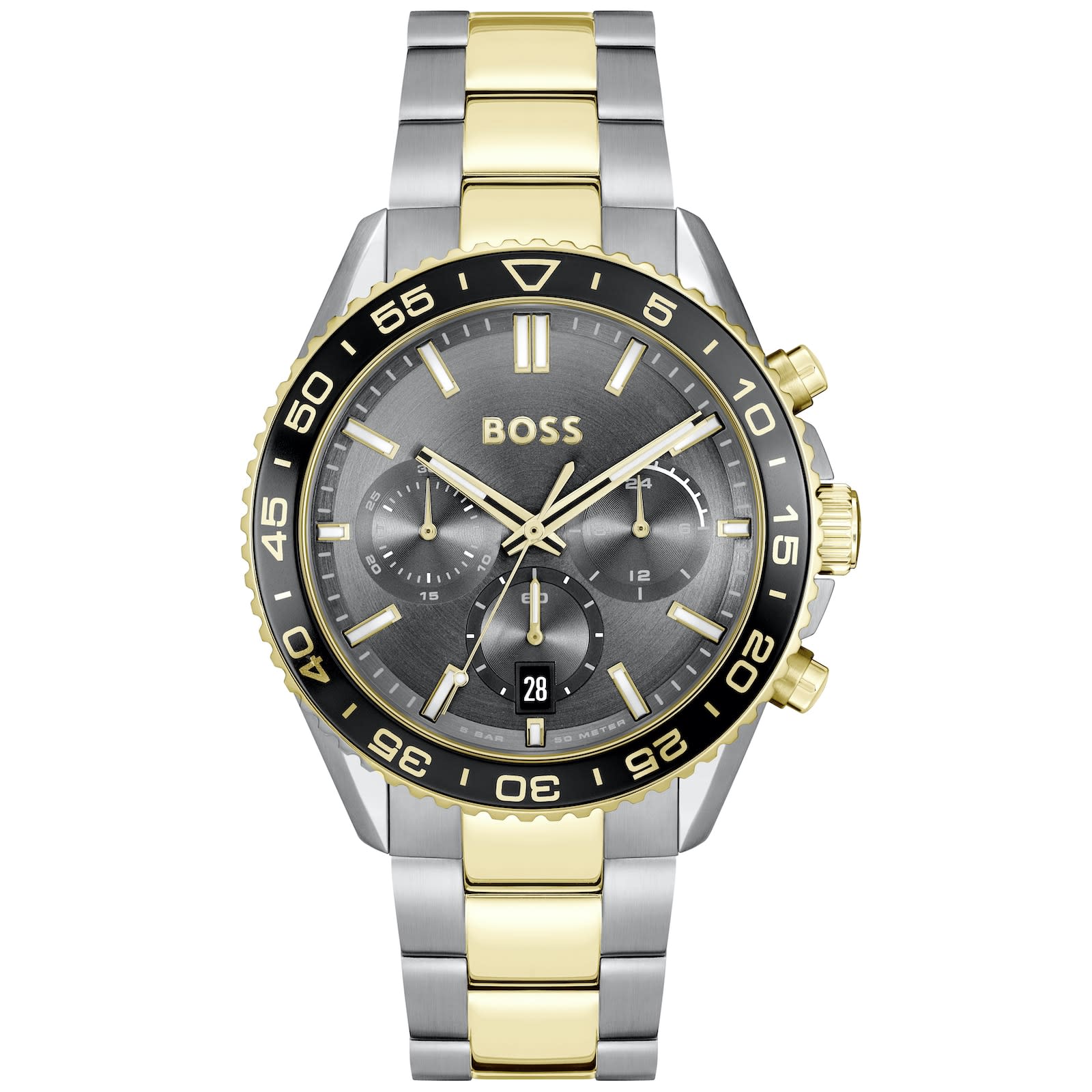 Silver and gold boss watch outlet