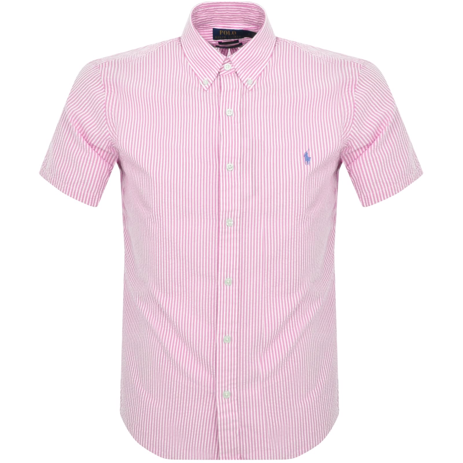 Ralph lauren men's pink striped shirt store